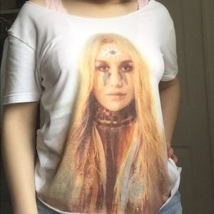 Ke$ha Rainbow tour Cropped Tee